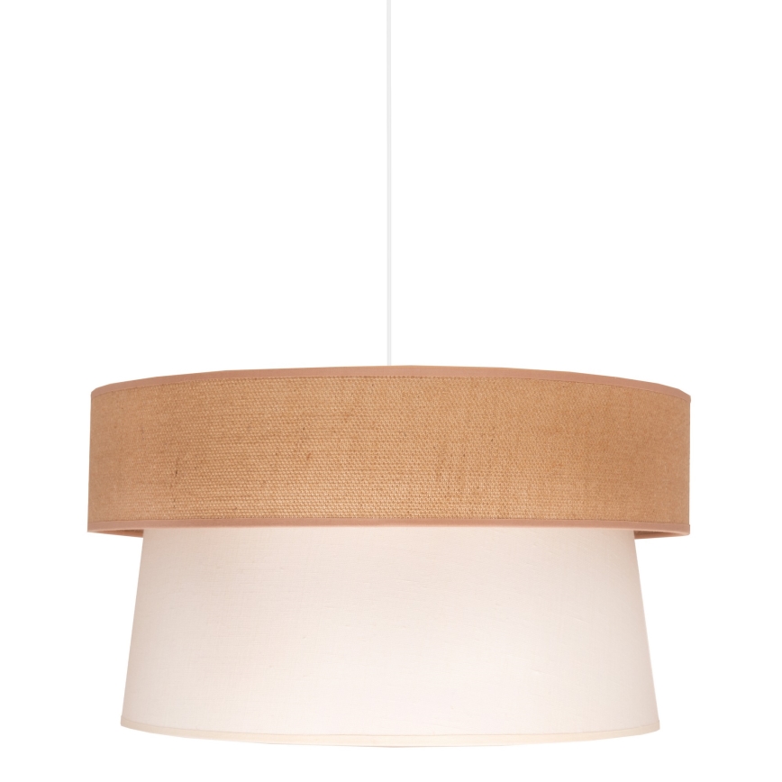Duolla - Lámpara colgante ETNIC 1xE27/40W/230V diá. 45 cm color crema/beige