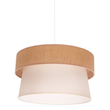 Duolla - Lámpara colgante ETNIC 1xE27/40W/230V diá. 45 cm color crema/beige
