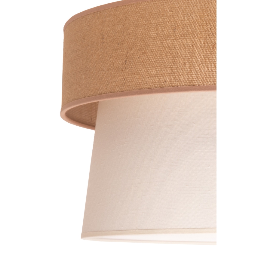 Duolla - Lámpara colgante ETNIC 1xE27/40W/230V diá. 45 cm color crema/beige
