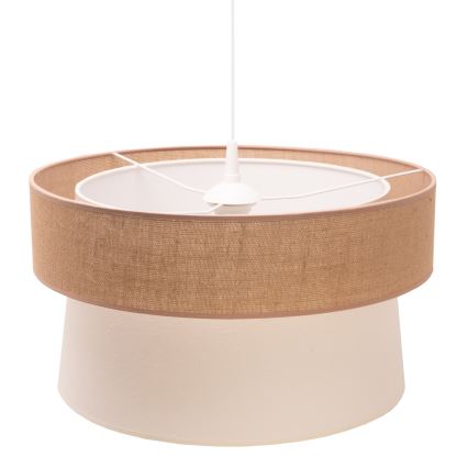 Duolla - Lámpara colgante ETNIC 1xE27/40W/230V diá. 45 cm color crema/beige