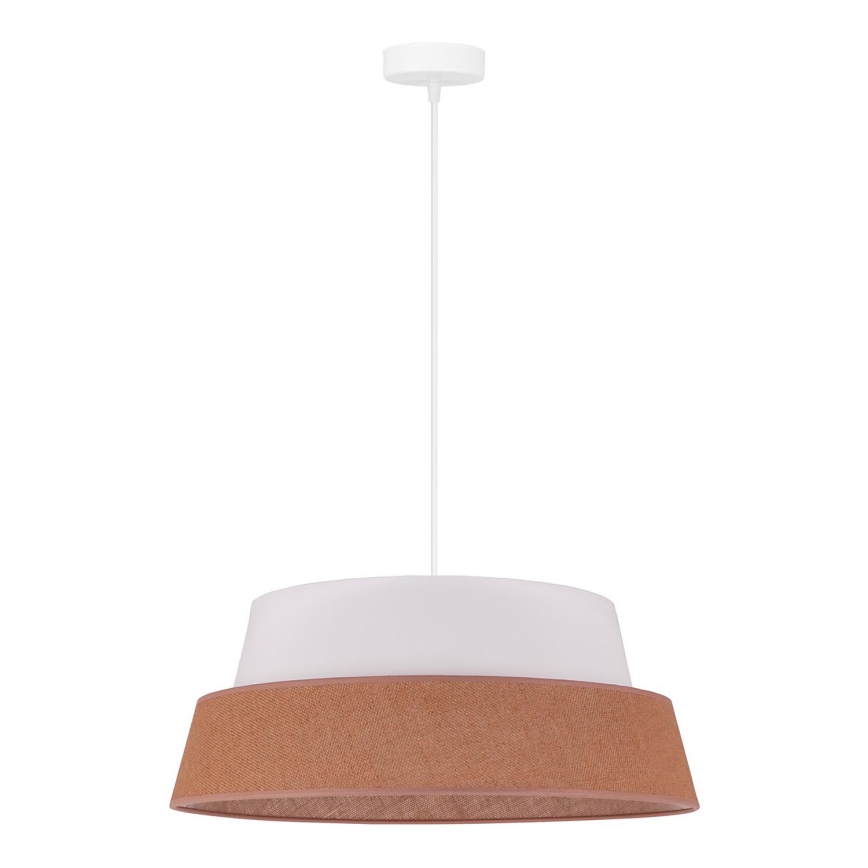 Duolla - Lámpara colgante GALAXY 1xE27/15W/230V diá. 50 cm marrón/blanco