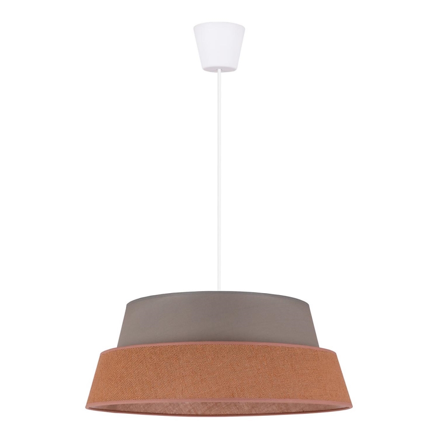 Duolla - Lámpara colgante GALAXY 1xE27/40W/230V diá. 50 cm gris/marrón