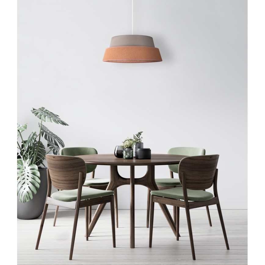 Duolla - Lámpara colgante GALAXY 1xE27/40W/230V diá. 50 cm gris/marrón