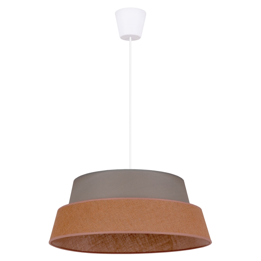 Duolla - Lámpara colgante GALAXY 1xE27/40W/230V diá. 50 cm gris/marrón