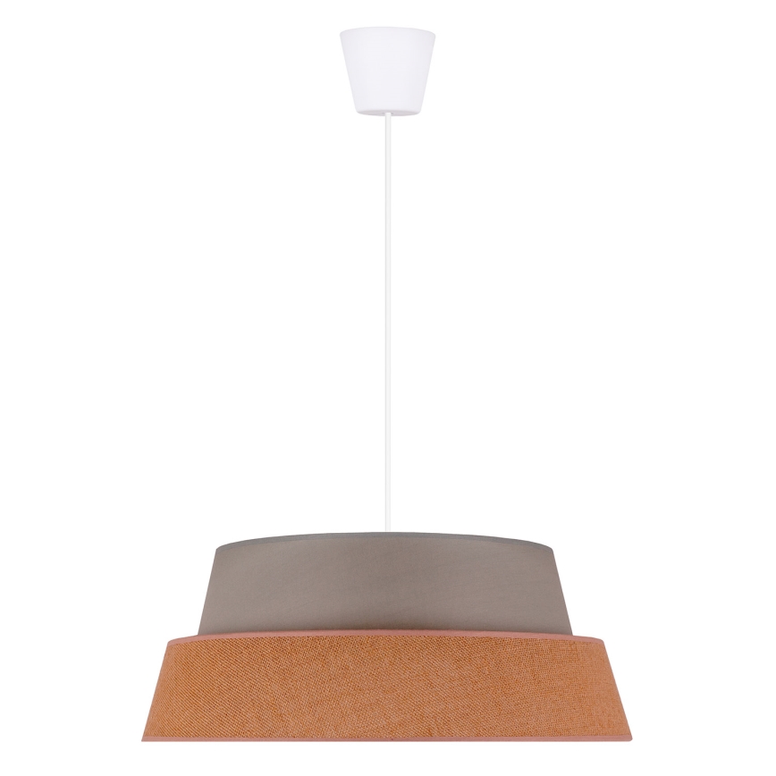 Duolla - Lámpara colgante GALAXY 1xE27/40W/230V diá. 50 cm gris/marrón
