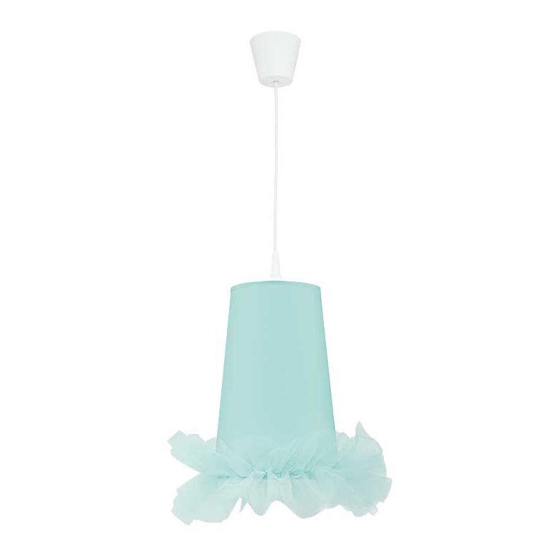 Duolla - Lámpara colgante infantil BALLET 1xE27/40W/230V diá. 21 cm azul