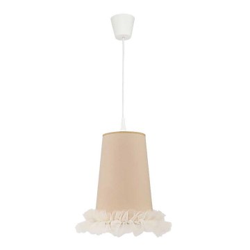 Duolla - Lámpara colgante infantil BALLET 1xE27/40W/230V diá. 21 cm beige