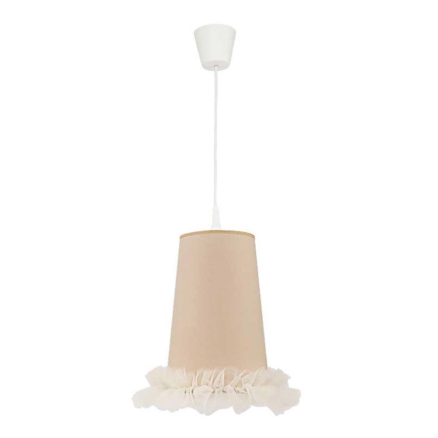 Duolla - Lámpara colgante infantil BALLET 1xE27/40W/230V diá. 21 cm beige