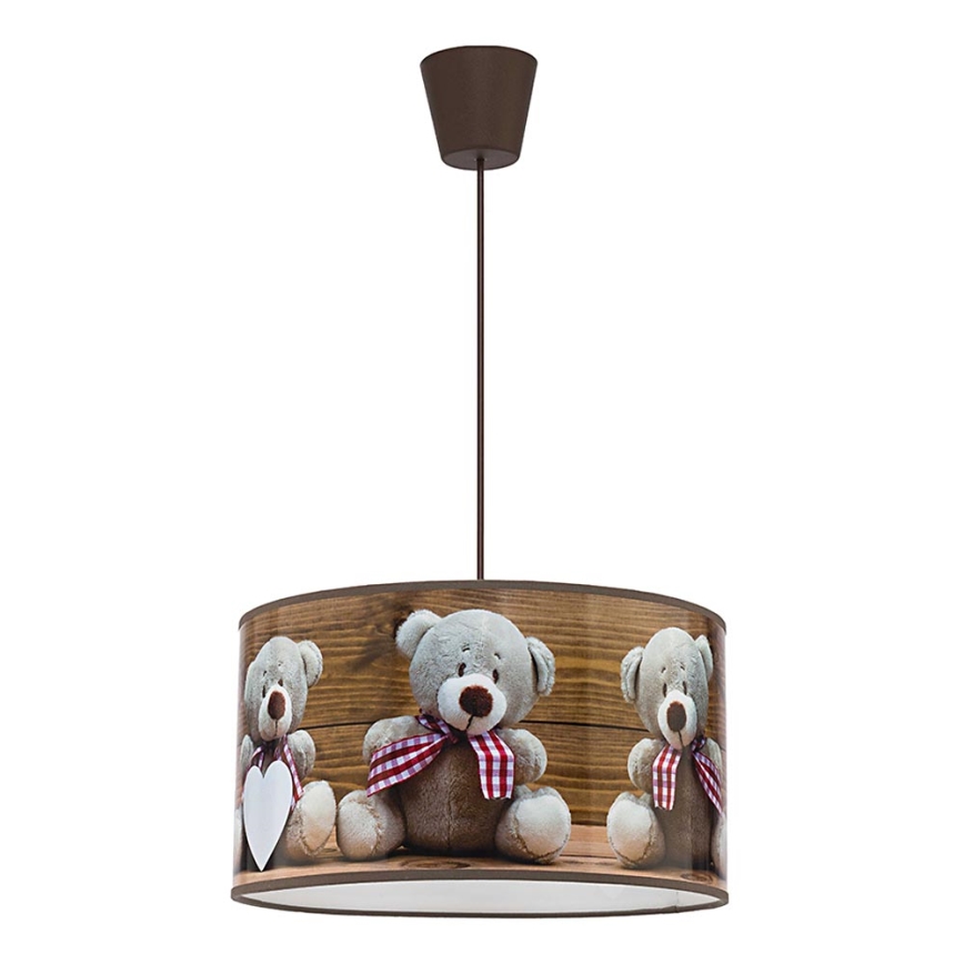 Duolla - Lámpara colgante infantil BEARS 1xE27/40W/230V diá. 35 cm