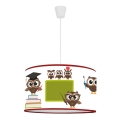 Duolla - Lámpara colgante infantil OWLS MULTI 1xE27/15W/230V diá. 35 cm