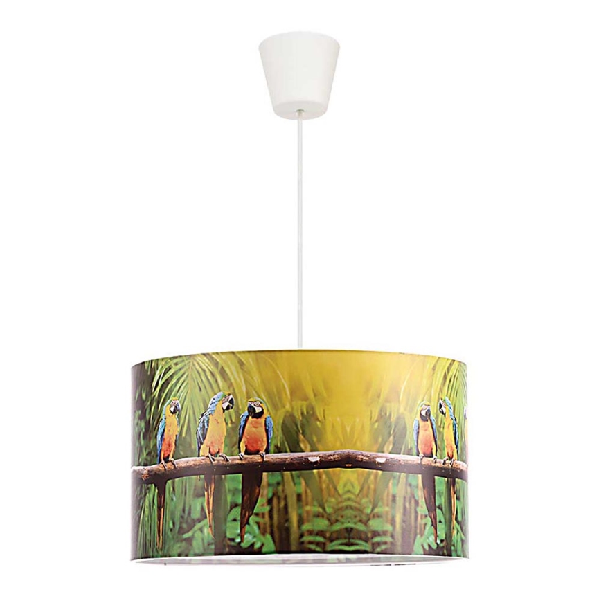 Duolla - Lámpara colgante infantil PARROTS 1xE27/40W/230V diá. 35 cm