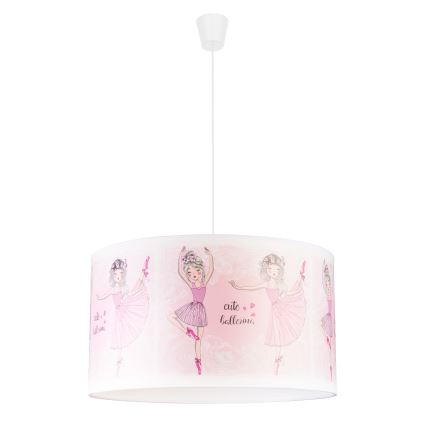 Duolla - Lámpara colgante infantil PRINT M 1xE27/40W/230V diá. 35 cm bailarinas