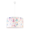 Duolla - Lámpara colgante infantil PRINT M 1xE27/40W/230V diá. 35 cm princesas