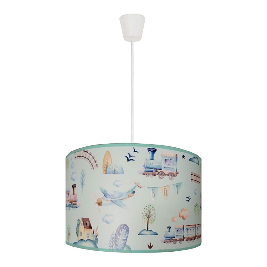 Duolla - Lámpara colgante infantil TRAIN 1xE27/15W/230V diá. 35 cm