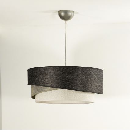 Duolla - Lámpara colgante KOBO 1xE27/15W/230V diá. 45 cm antracita/gris/blanco