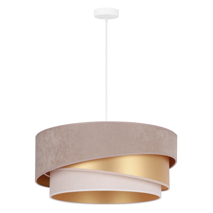 Duolla - Lámpara colgante KOBO 1xE27/15W/230V diá. 45 cm beige/dorado/color crema