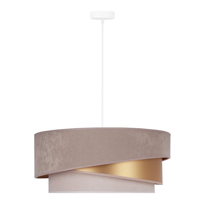 Duolla - Lámpara colgante KOBO 1xE27/15W/230V diá. 45 cm beige/dorado/color crema