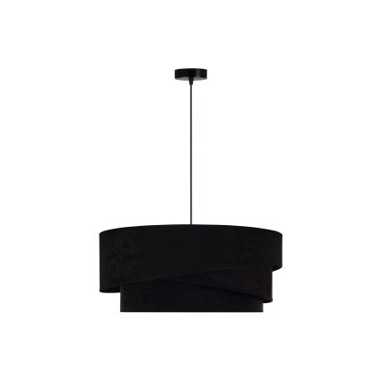 Duolla - Lámpara colgante KOBO 1xE27/15W/230V diá. 45 cm negro/dorado
