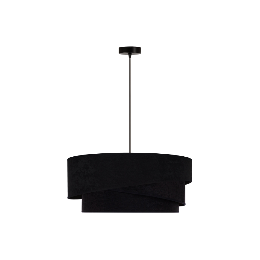 Duolla - Lámpara colgante KOBO 1xE27/15W/230V diá. 45 cm negro/dorado