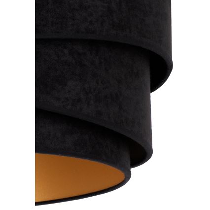 Duolla - Lámpara colgante KOBO 1xE27/15W/230V diá. 45 cm negro/dorado