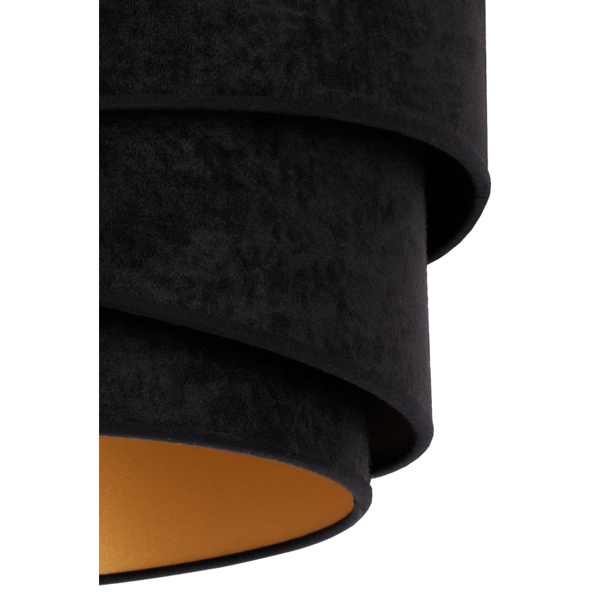 Duolla - Lámpara colgante KOBO 1xE27/15W/230V diá. 45 cm negro/dorado