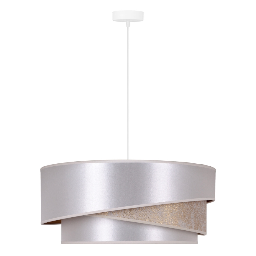 Duolla - Lámpara colgante KOBO 1xE27/15W/230V diá. 45 cm plata/dorado