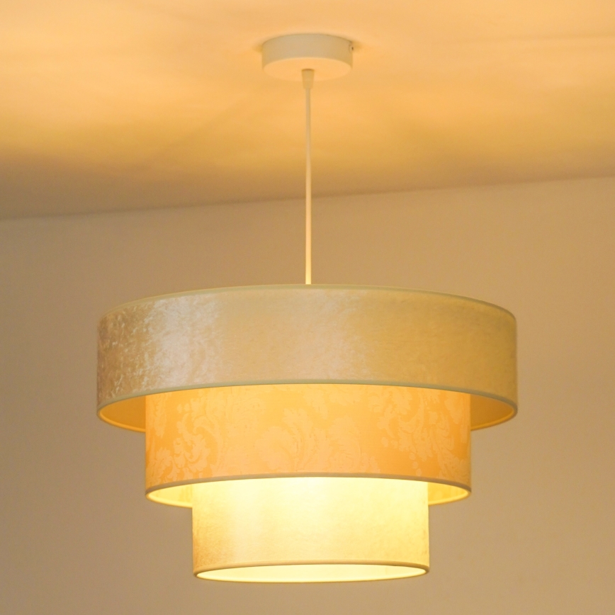 Duolla - Lámpara colgante LUNETA 1xE27/40W/230V diá. 45 cm color crema