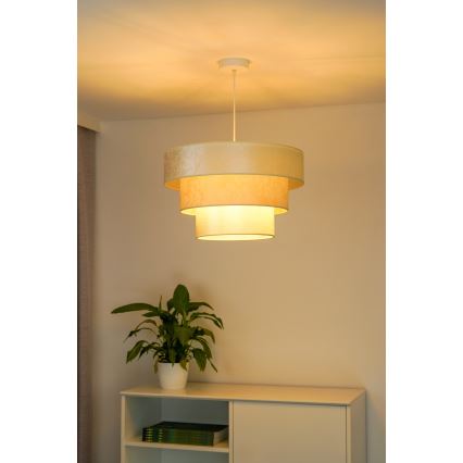 Duolla - Lámpara colgante LUNETA 1xE27/40W/230V diá. 45 cm color crema