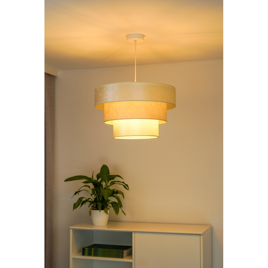 Duolla - Lámpara colgante LUNETA 1xE27/40W/230V diá. 45 cm color crema