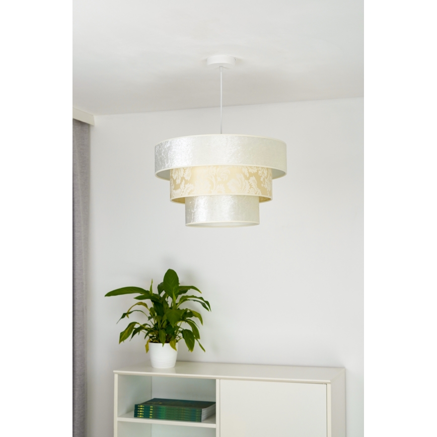 Duolla - Lámpara colgante LUNETA 1xE27/40W/230V diá. 45 cm color crema