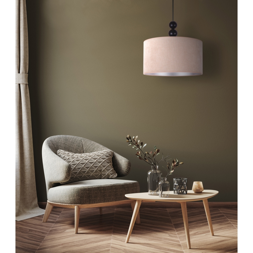 Duolla - Lámpara colgante LYON 1xE27/15W/230V diá. 40 cm beige