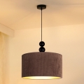 Duolla - Lámpara colgante LYON 1xE27/15W/230V diá. 40 cm marrón