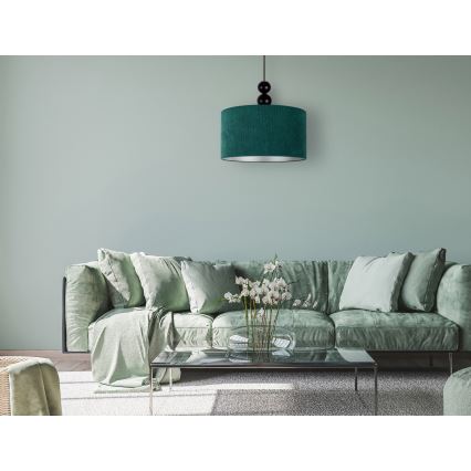 Duolla - Lámpara colgante LYON 1xE27/15W/230V diá. 40 cm verde