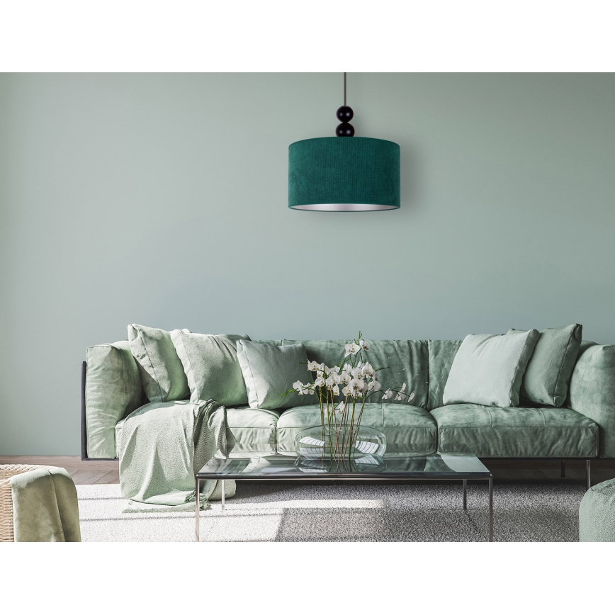 Duolla - Lámpara colgante LYON 1xE27/15W/230V diá. 40 cm verde