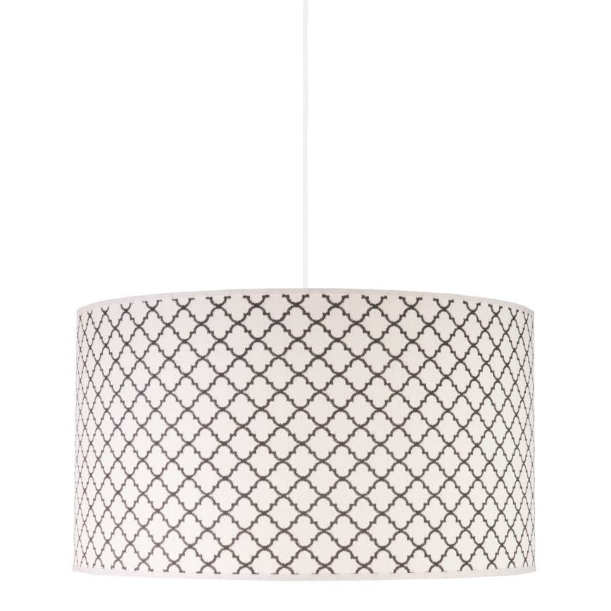 Duolla - Lámpara colgante MAROKO 1xE27/40W/230V diá. 45 cm blanco/negro