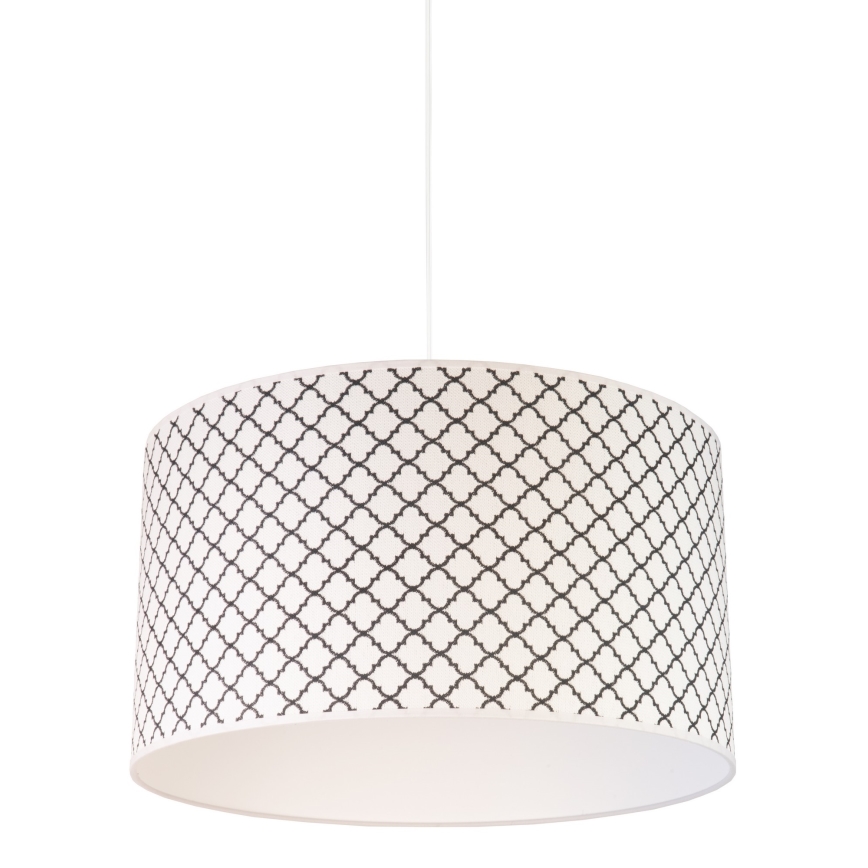Duolla - Lámpara colgante MAROKO 1xE27/40W/230V diá. 45 cm blanco/negro