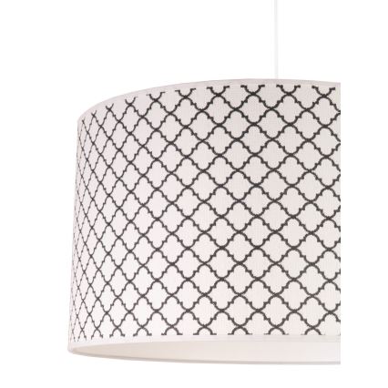 Duolla - Lámpara colgante MAROKO 1xE27/40W/230V diá. 45 cm blanco/negro