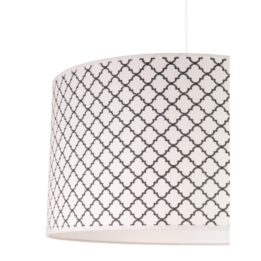Duolla - Lámpara colgante MAROKO 1xE27/40W/230V diá. 45 cm blanco/negro