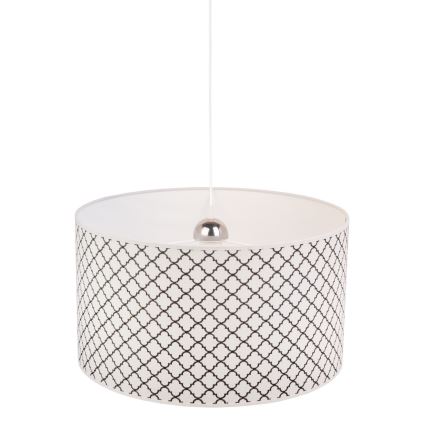 Duolla - Lámpara colgante MAROKO 1xE27/40W/230V diá. 45 cm blanco/negro