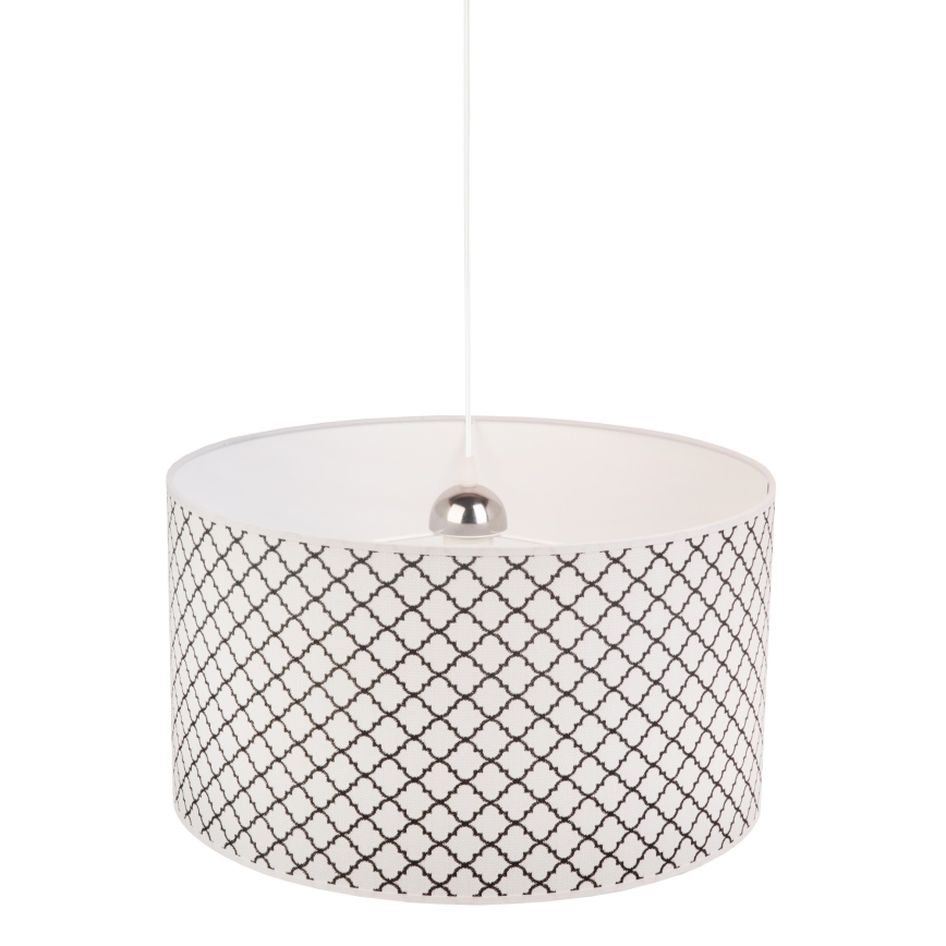 Duolla - Lámpara colgante MAROKO 1xE27/40W/230V diá. 45 cm blanco/negro
