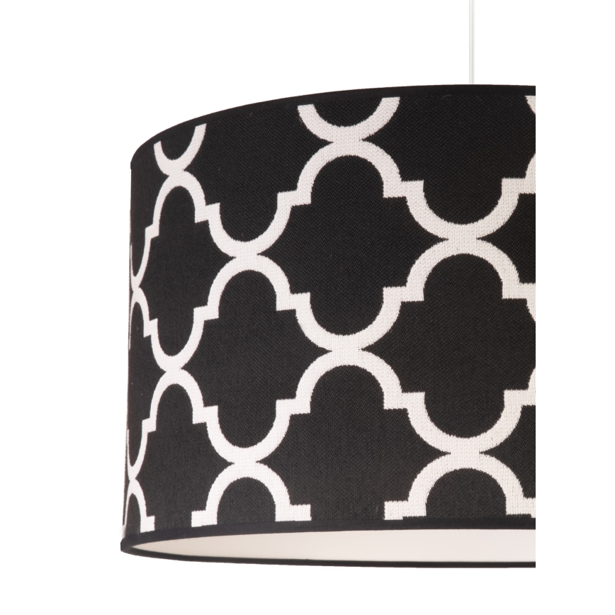 Duolla - Lámpara colgante MAROKO 1xE27/40W/230V diá. 45 cm negro/blanco