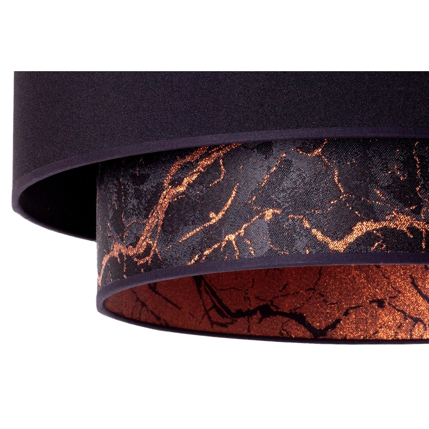 Duolla - Lámpara colgante NANTES 1xE27/15W/230V diá. 45 cm negro/cobre
