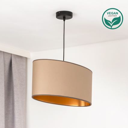 Duolla - Lámpara colgante OVAL VEGAN 1xE27/15W/230V beige