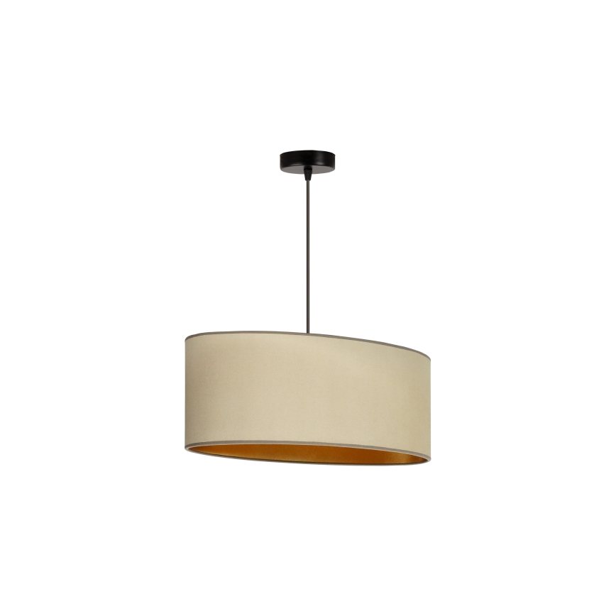Duolla - Lámpara colgante OVAL VEGAN 1xE27/15W/230V beige