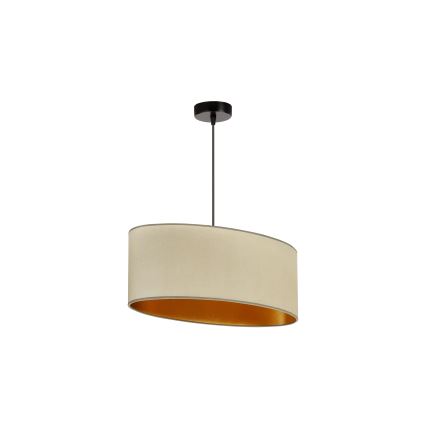 Duolla - Lámpara colgante OVAL VEGAN 1xE27/15W/230V beige