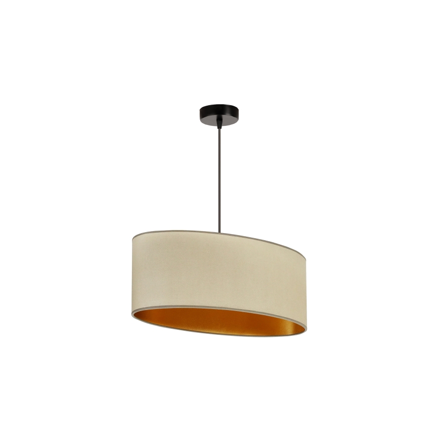 Duolla - Lámpara colgante OVAL VEGAN 1xE27/15W/230V beige