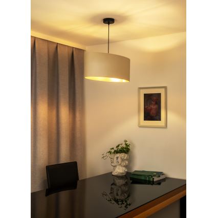 Duolla - Lámpara colgante OVAL VEGAN 1xE27/15W/230V color crema