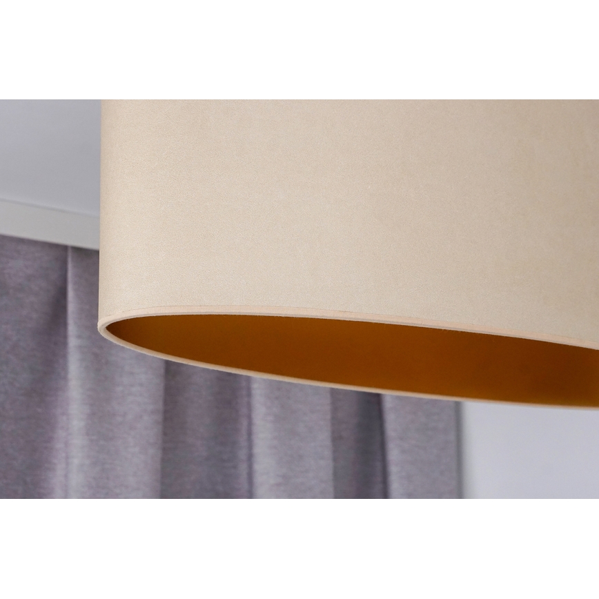 Duolla - Lámpara colgante OVAL VEGAN 1xE27/15W/230V color crema
