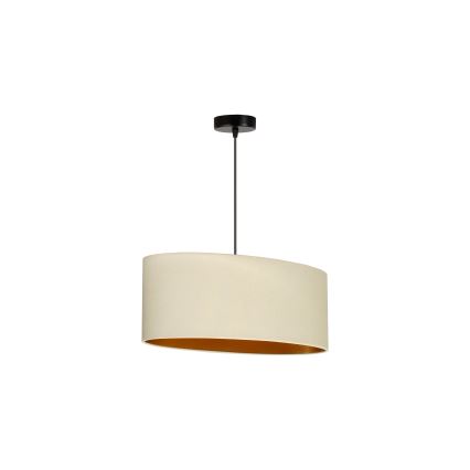 Duolla - Lámpara colgante OVAL VEGAN 1xE27/15W/230V color crema