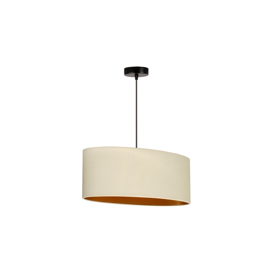Duolla - Lámpara colgante OVAL VEGAN 1xE27/15W/230V color crema